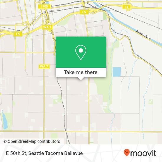 Mapa de E 50th St, Tacoma, WA 98404