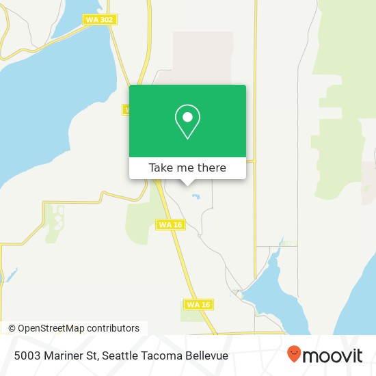 Mapa de 5003 Mariner St, Gig Harbor, WA 98332