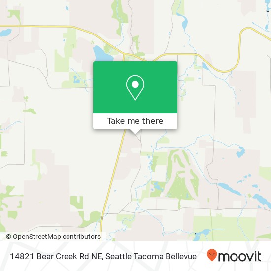 Mapa de 14821 Bear Creek Rd NE, Woodinville, WA 98077