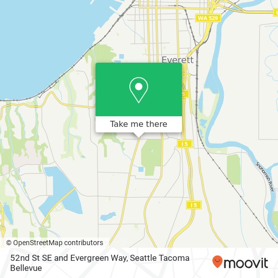 Mapa de 52nd St SE and Evergreen Way, Everett, WA 98203