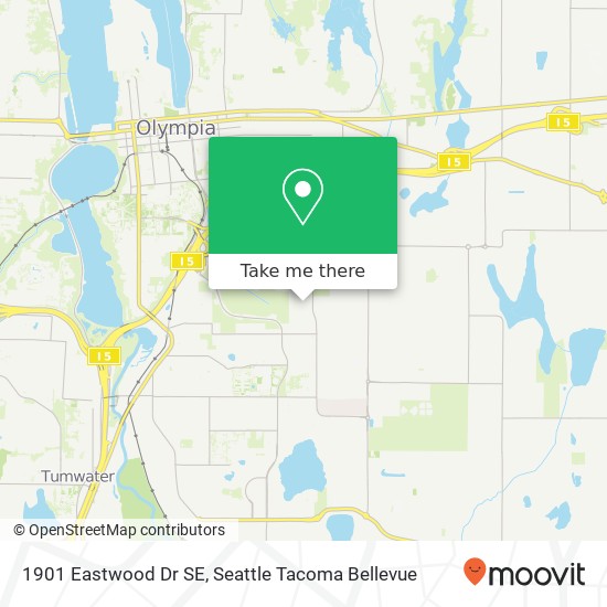 Mapa de 1901 Eastwood Dr SE, Olympia, WA 98501