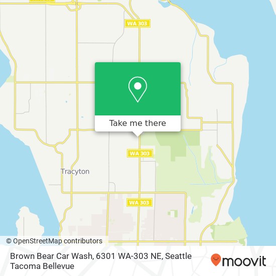 Mapa de Brown Bear Car Wash, 6301 WA-303 NE