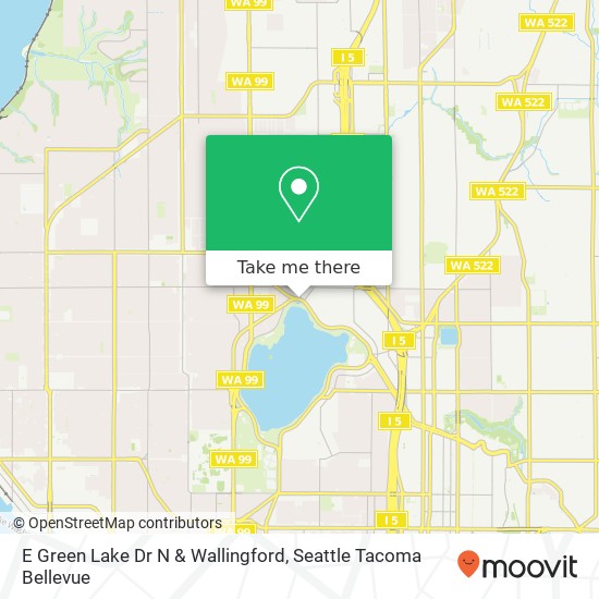 Mapa de E Green Lake Dr N & Wallingford, Seattle, WA 98103