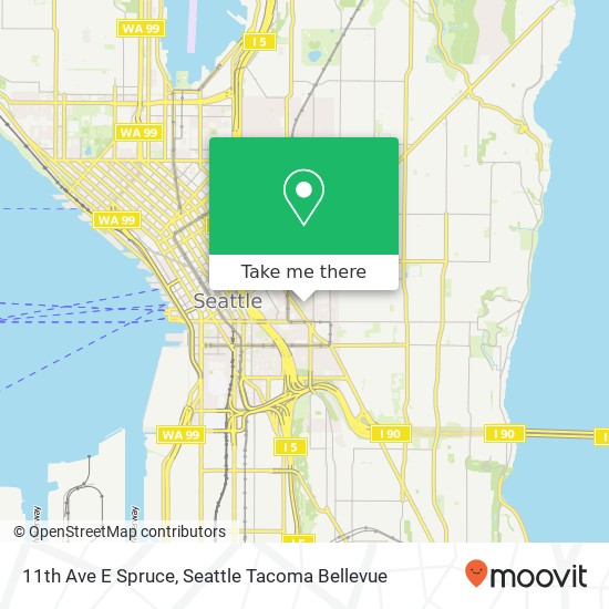 Mapa de 11th Ave E Spruce, Seattle, WA 98122