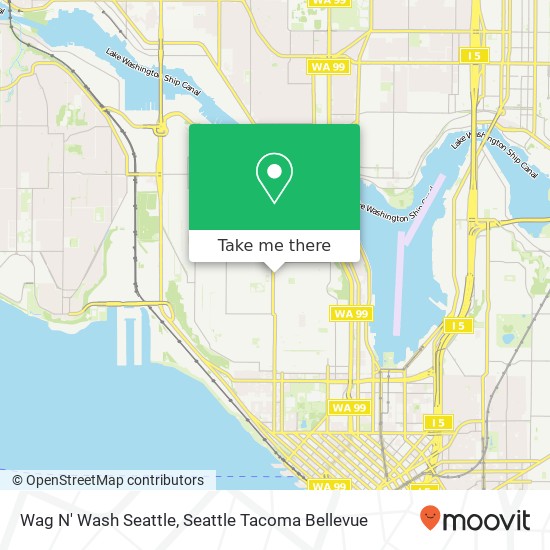 Wag N' Wash Seattle, 1932 Queen Anne Ave N map