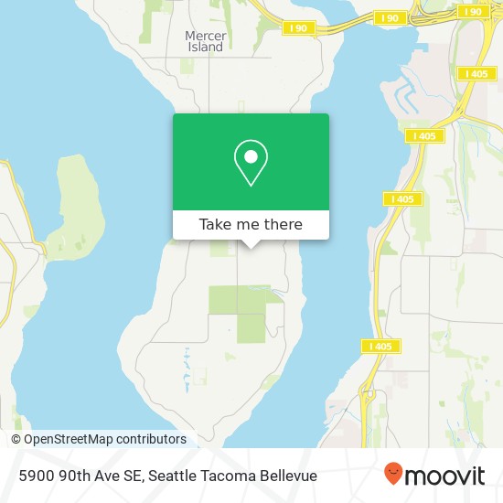 Mapa de 5900 90th Ave SE, Mercer Island, WA 98040