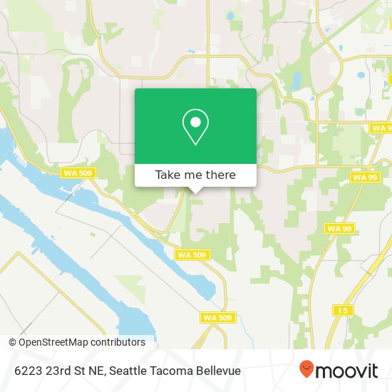 Mapa de 6223 23rd St NE, Tacoma, WA 98422