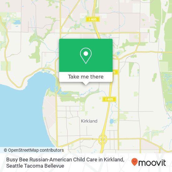 Mapa de Busy Bee Russian-American Child Care in Kirkland, 11001 111th Ave NE