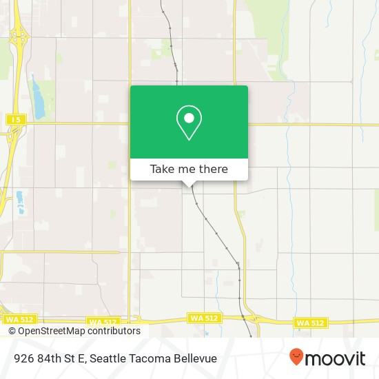 Mapa de 926 84th St E, Tacoma, WA 98445