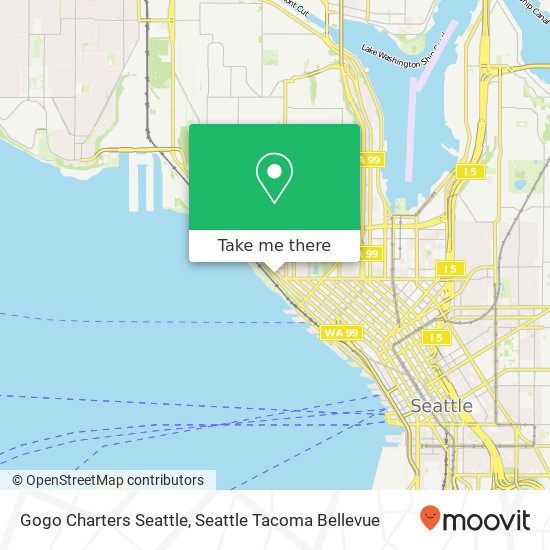 Gogo Charters Seattle map