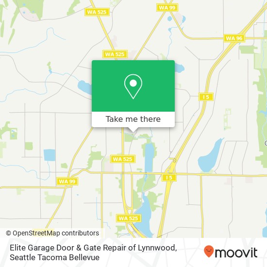 Elite Garage Door & Gate Repair of Lynnwood, Manor Way map