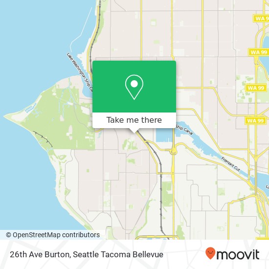 26th Ave Burton, Seattle, WA 98199 map