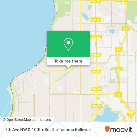 Mapa de 7th Ave NW & 100th, Seattle, WA 98177