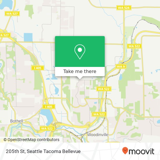 Mapa de 205th St, Bothell, WA 98021