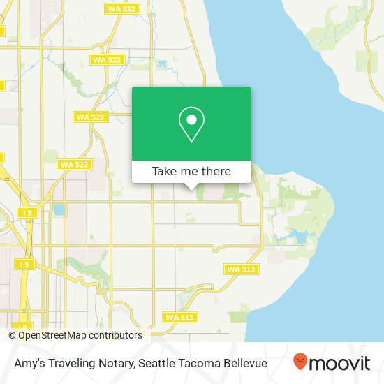 Amy's Traveling Notary, 44th Ave NE map