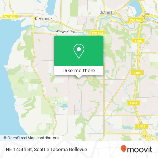 Mapa de NE 145th St, Kenmore, WA 98028