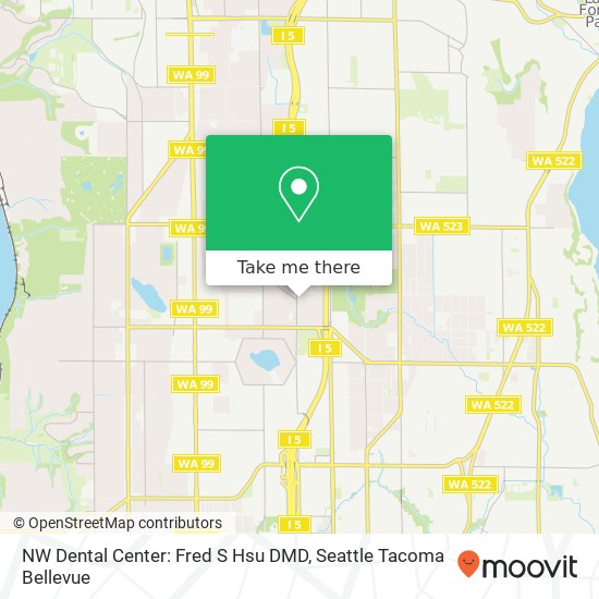 NW Dental Center: Fred S Hsu DMD, 13344 1st Ave NE map