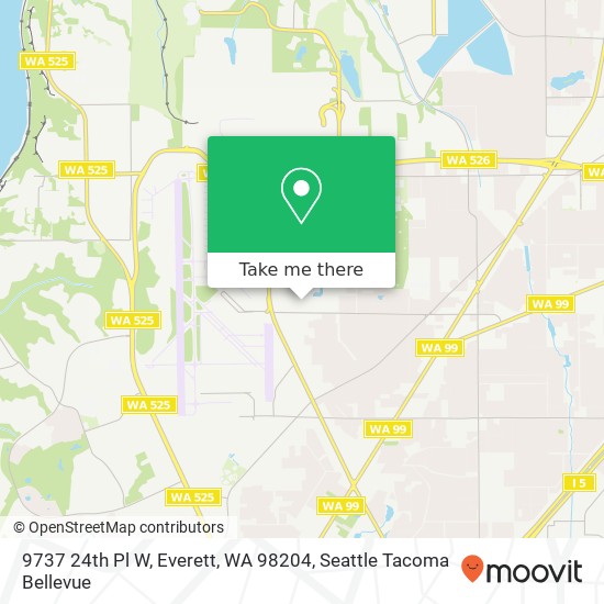 Mapa de 9737 24th Pl W, Everett, WA 98204