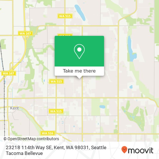 Mapa de 23218 114th Way SE, Kent, WA 98031