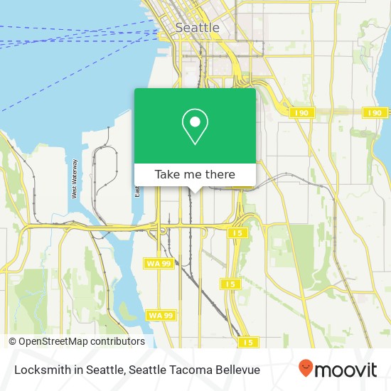 Locksmith in Seattle, 270 S Hanford St map