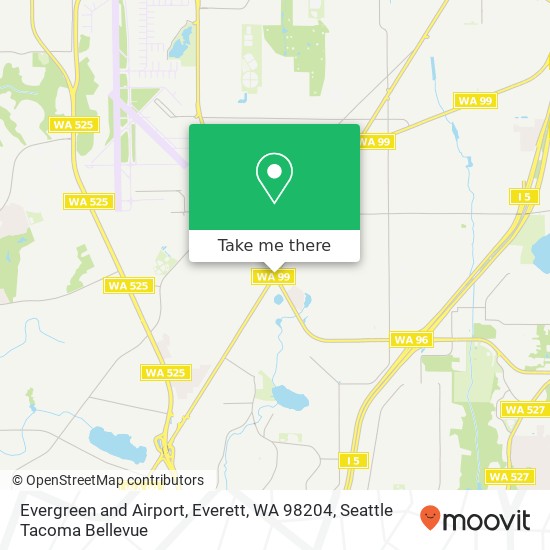 Mapa de Evergreen and Airport, Everett, WA 98204