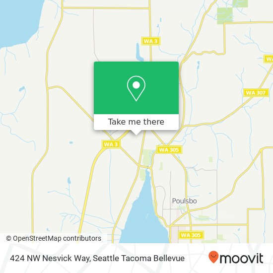 Mapa de 424 NW Nesvick Way, Poulsbo, WA 98370