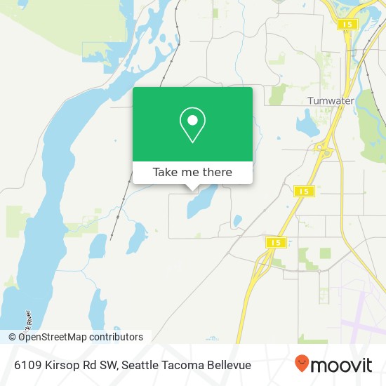 Mapa de 6109 Kirsop Rd SW, Tumwater, WA 98512