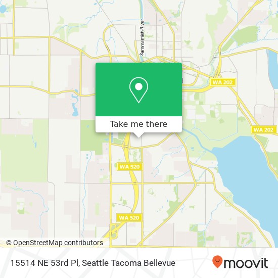 Mapa de 15514 NE 53rd Pl, Redmond, WA 98052