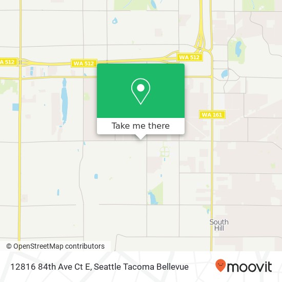 Mapa de 12816 84th Ave Ct E, Puyallup, WA 98373