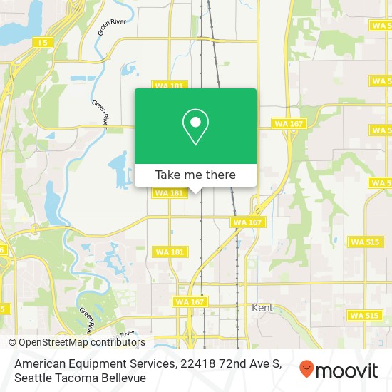 Mapa de American Equipment Services, 22418 72nd Ave S