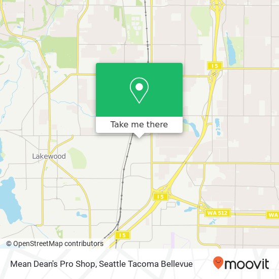 Mean Dean's Pro Shop, 3852 Steilacoom Blvd SW map