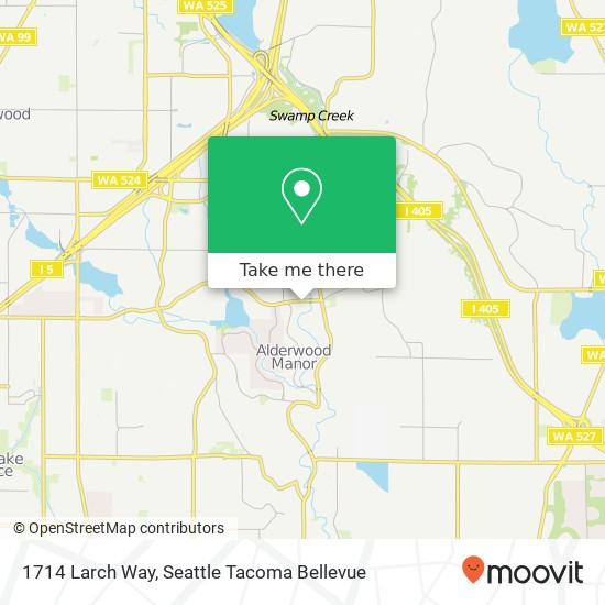 Mapa de 1714 Larch Way, Lynnwood, WA 98036