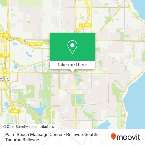 Mapa de Palm Beach Massage Center - Bellevue, 14700 NE 8th St