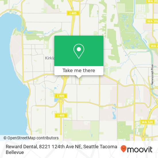 Mapa de Reward Dental, 8221 124th Ave NE