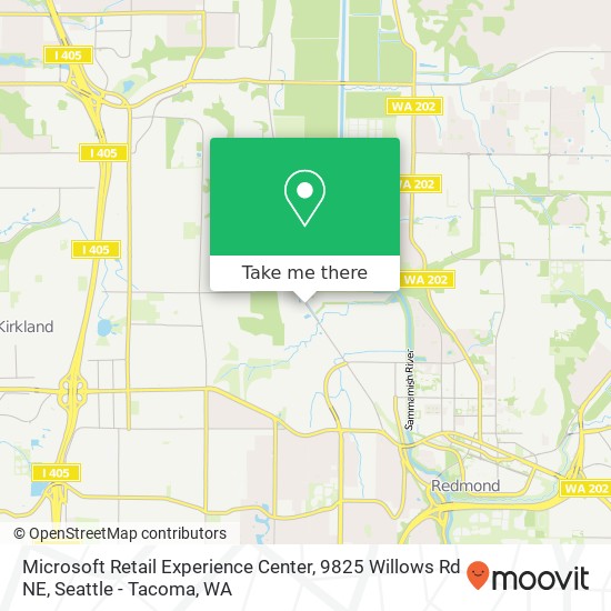 Microsoft Retail Experience Center, 9825 Willows Rd NE map