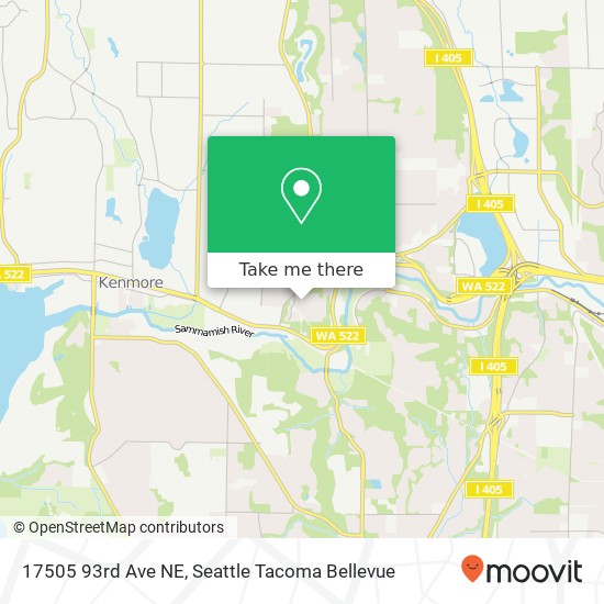 Mapa de 17505 93rd Ave NE, Bothell, WA 98011