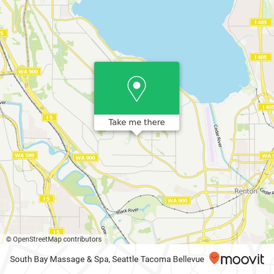 Mapa de South Bay Massage & Spa, 12405 Renton Ave S