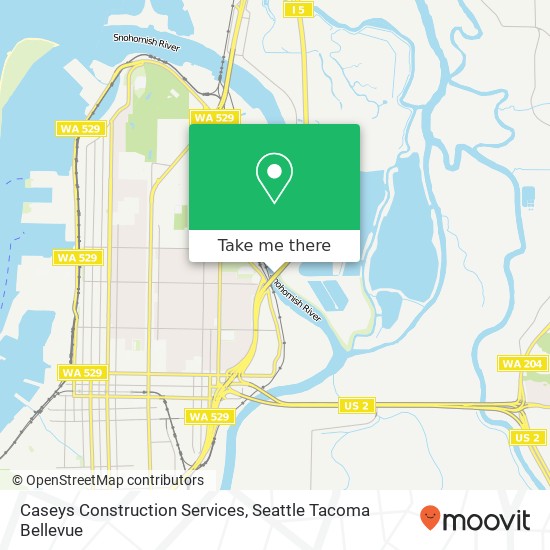 Mapa de Caseys Construction Services, I-5
