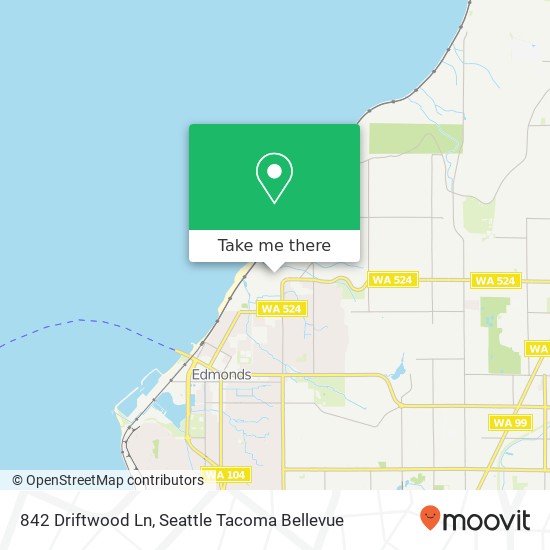 Mapa de 842 Driftwood Ln, Edmonds, WA 98020