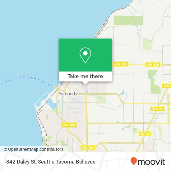 Mapa de 842 Daley St, Edmonds, WA 98020