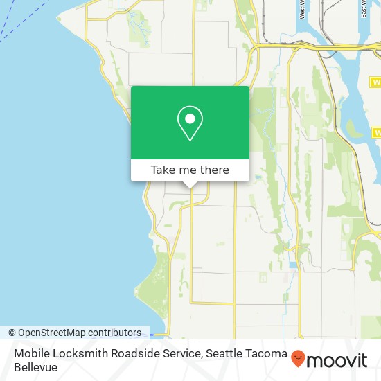 Mapa de Mobile Locksmith Roadside Service, 6041 California Ave SW