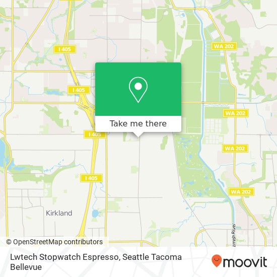 Mapa de Lwtech Stopwatch Espresso, 11605 132nd Ave NE