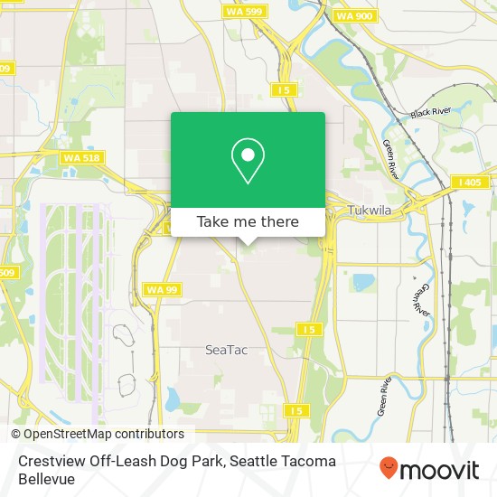 Mapa de Crestview Off-Leash Dog Park, 16200 42nd Ave S