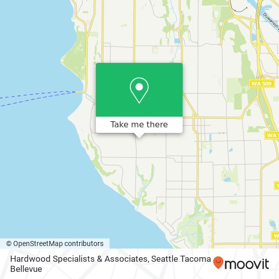 Mapa de Hardwood Specialists & Associates, 10120 34th Ave SW