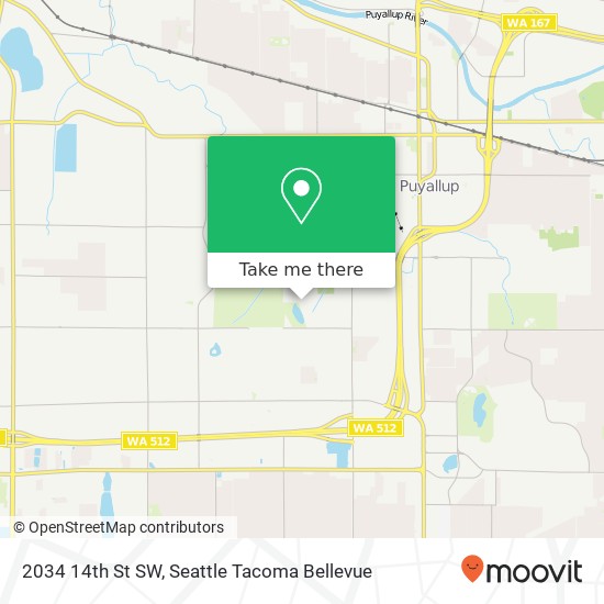 Mapa de 2034 14th St SW, Puyallup, WA 98371