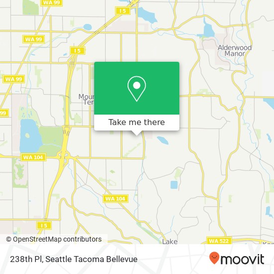 Mapa de 238th Pl, Mountlake Terrace, WA 98043
