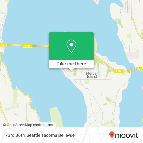 Mapa de 73rd 36th, Mercer Island, WA 98040