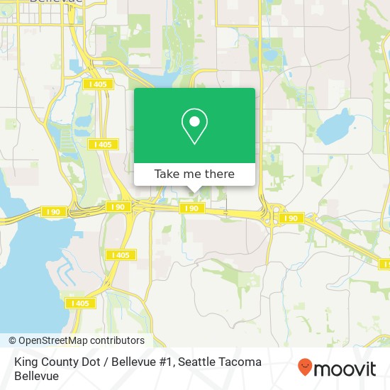 King County Dot / Bellevue #1 map