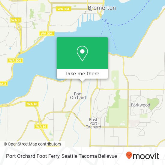 Mapa de Port Orchard Foot Ferry