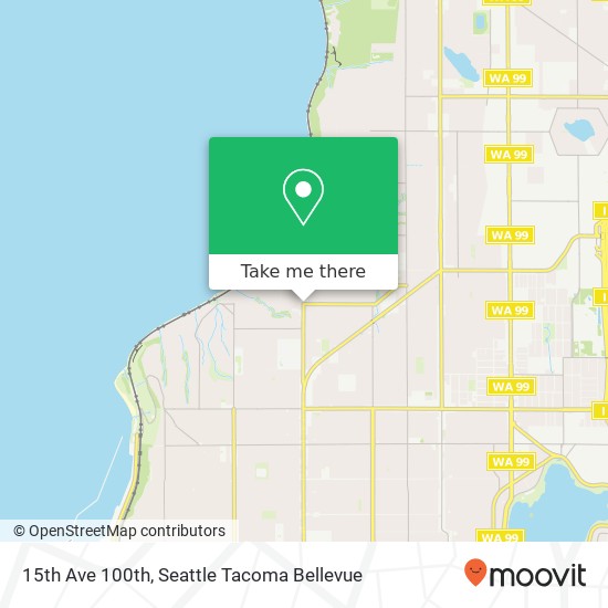 Mapa de 15th Ave 100th, Seattle, WA 98177